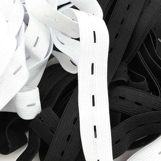 Elastic with eyelet